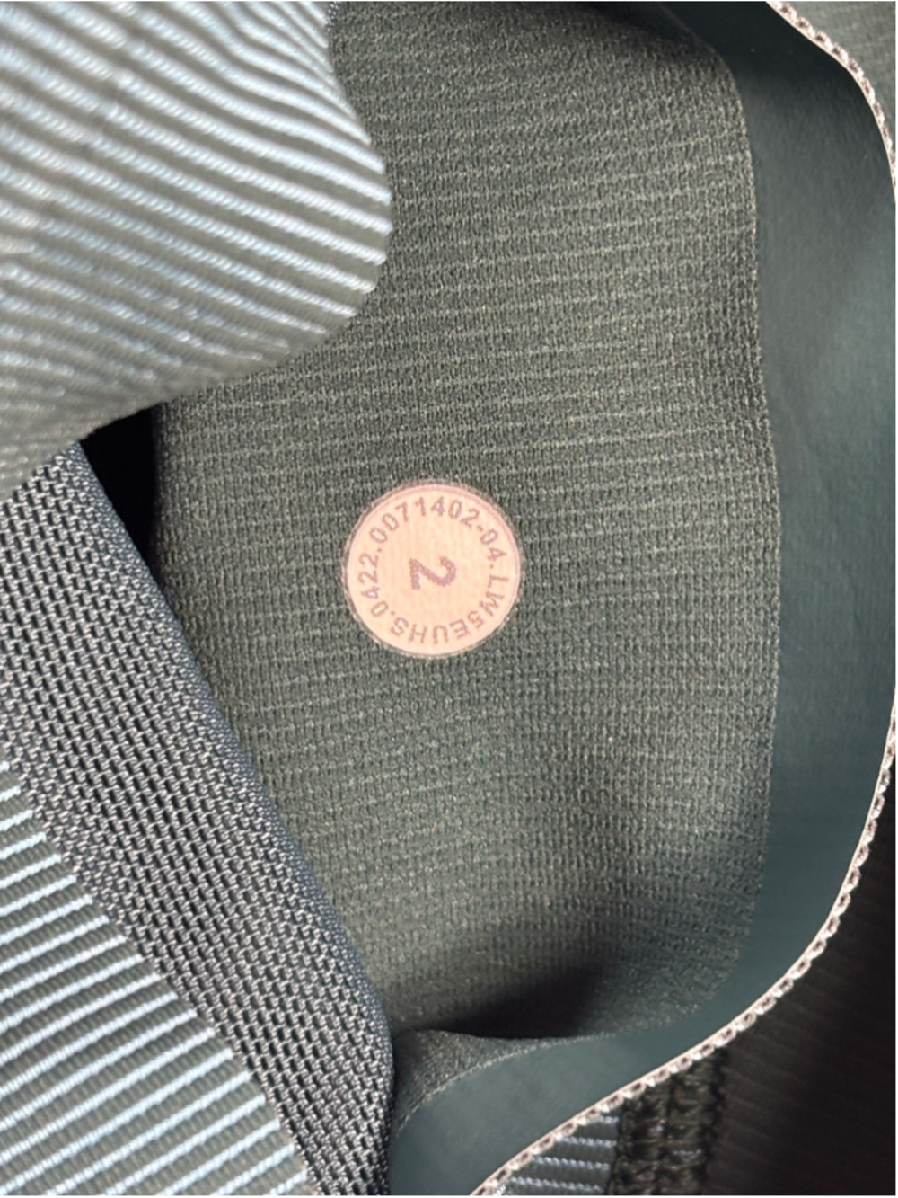 Lululemon Base Pace High-Rise Tight 25" Ribbed SZ 2 Green Jasper Blue Chill GUC - Picture 9 of 10